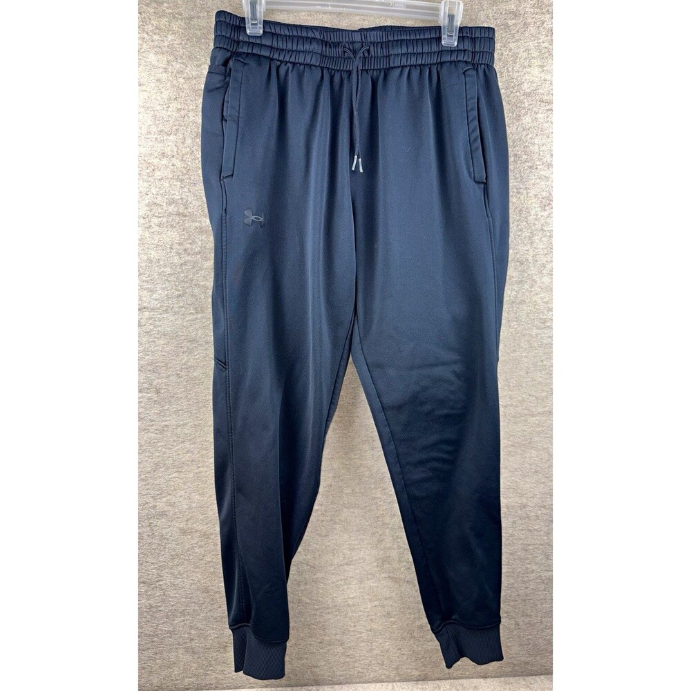 Under Armour Men’s Black Loose Fit Jogger Pants L Coldgear Pockets Drawstring